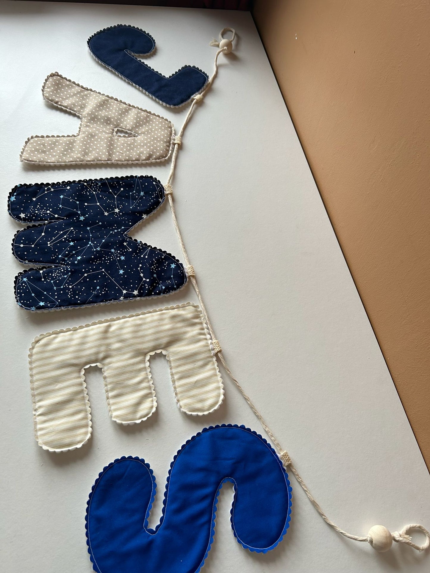 Quilted name bunting