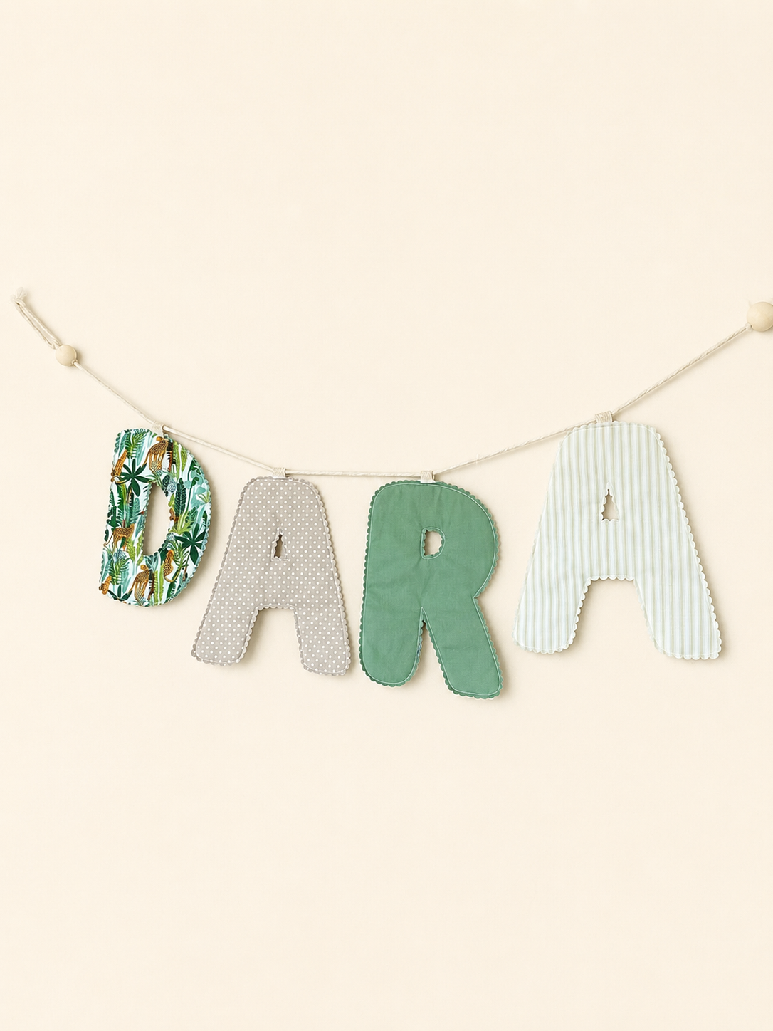 Quilted name bunting